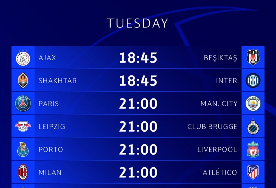 Bu gün UEFA Çempionlar Liqasının qrup mərhələsinin ikinci turuna start verilir