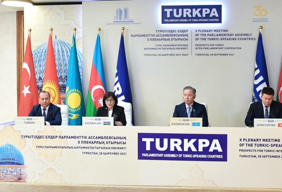 TÜRKPA-ya üzv ölkələrin parlament sədrlərinin iştirakı ilə mətbuat konfransı keçirilib