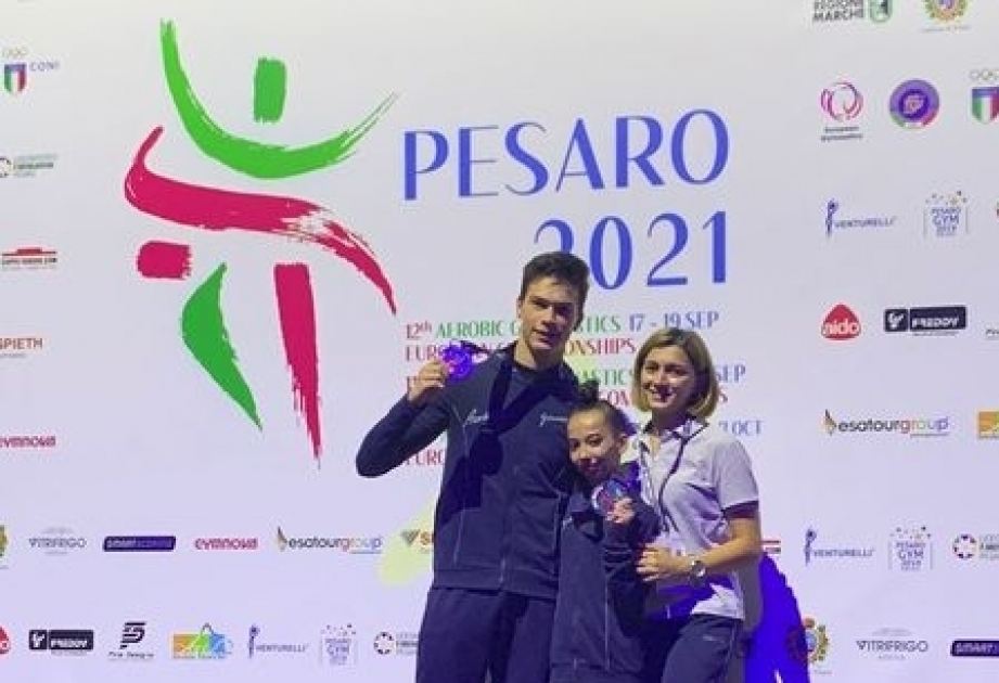 Gimnastas azerbaiyanas ocupan el segundo lugar en las competiciones europeas de grupos de edad en Italia