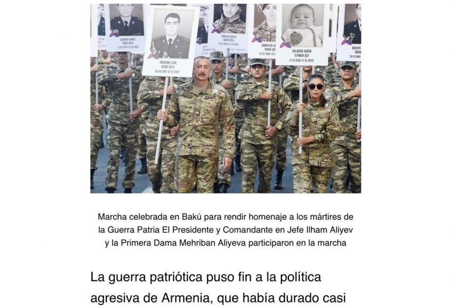 La pujante prensa peruana ha publicado un artículo sobre el Día del Recuerdo de Azerbaiyán