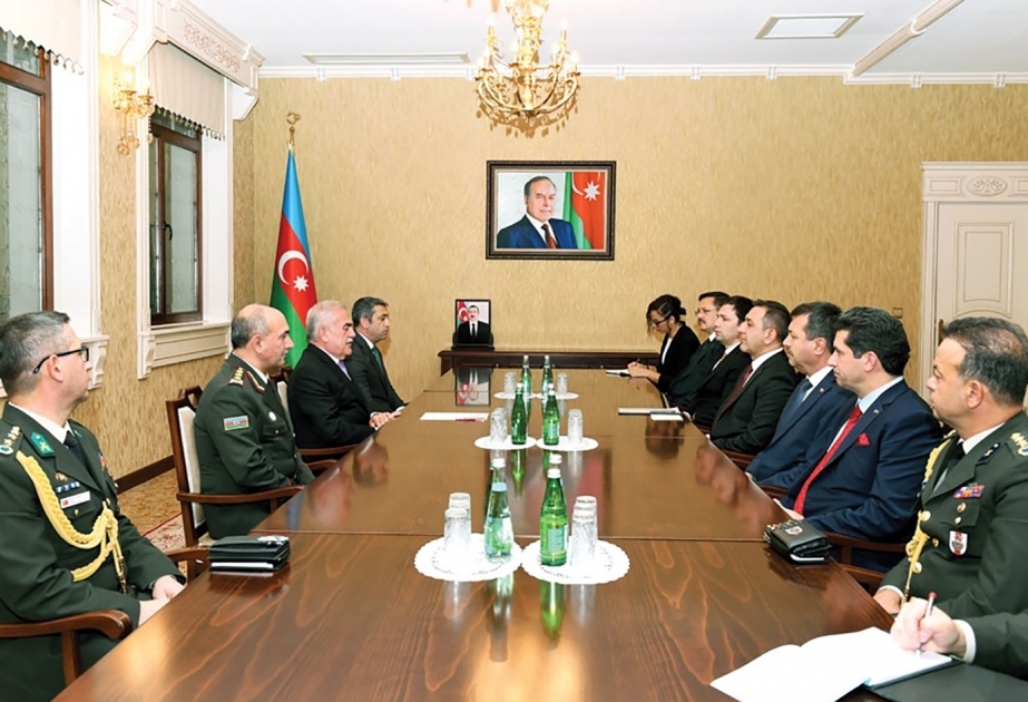 The President of the Supreme Assembly of Nakhchivan meets with a delegation from the Turkish Ministry of National Defense