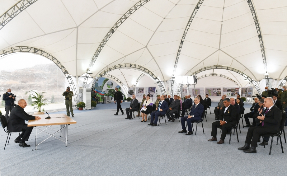 President Ilham Aliyev met with members of Jabrayil general public, laid foundation of Memorial Complex and restoration of city TO BE UPDATED VIDEO
