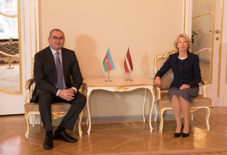 Azerbaijani ambassador meets with Speaker of Latvian Parliament