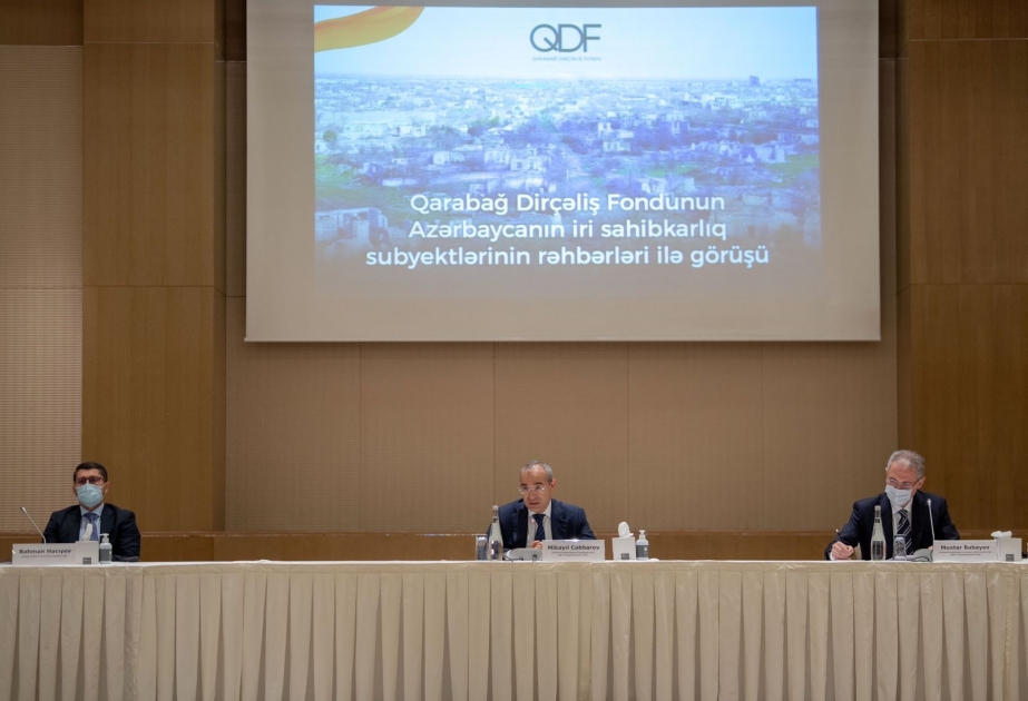 Qarabağ Dirçəliş Fondu ilə biznes qurumları arasında əməkdaşlığın genişləndirilməsi məsələləri müzakirə olunub