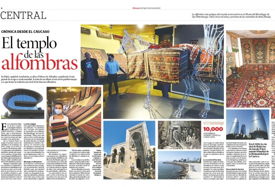 Prensa peruana escribe sobre el primer museo de alfombras en el mundo erigido en Bakú