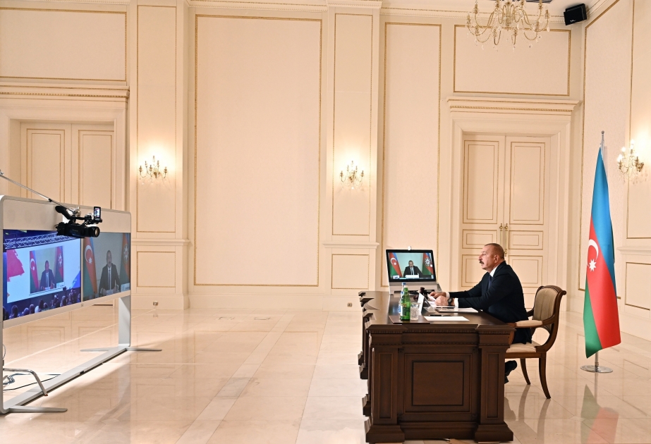 Ilham Aliyev pronunció un discurso en la Reunión Conmemorativa de Alto Nivel del Movimiento de los No Alineados en formato de vídeo