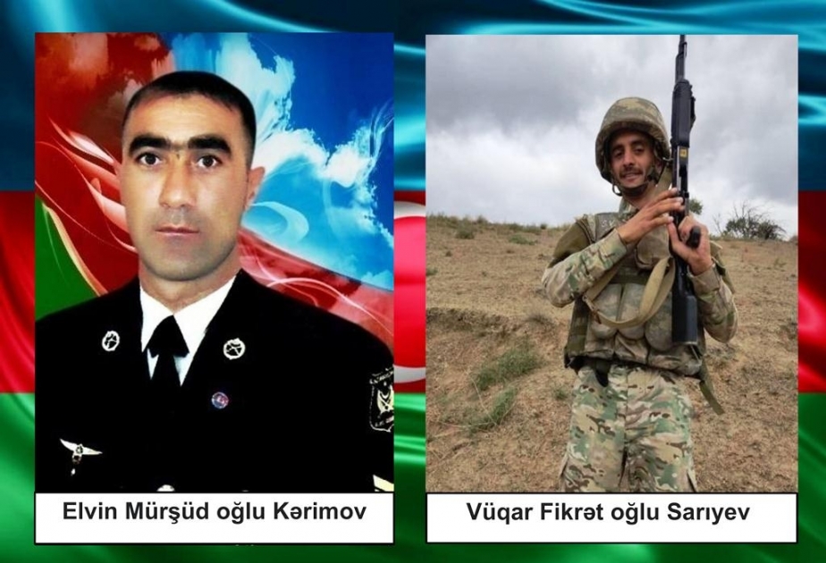 Biləsuvarda Vətən müharibəsi şəhidləri Elvin Kərimovun və Vüqar Sarıyevin adları əbədiləşdirilib