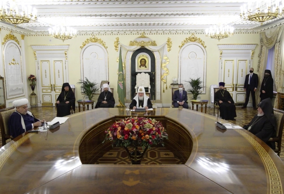 В Москве проходит трехсторонняя встреча духовных лидеров Азербайджана, России и Армении ВИДЕО