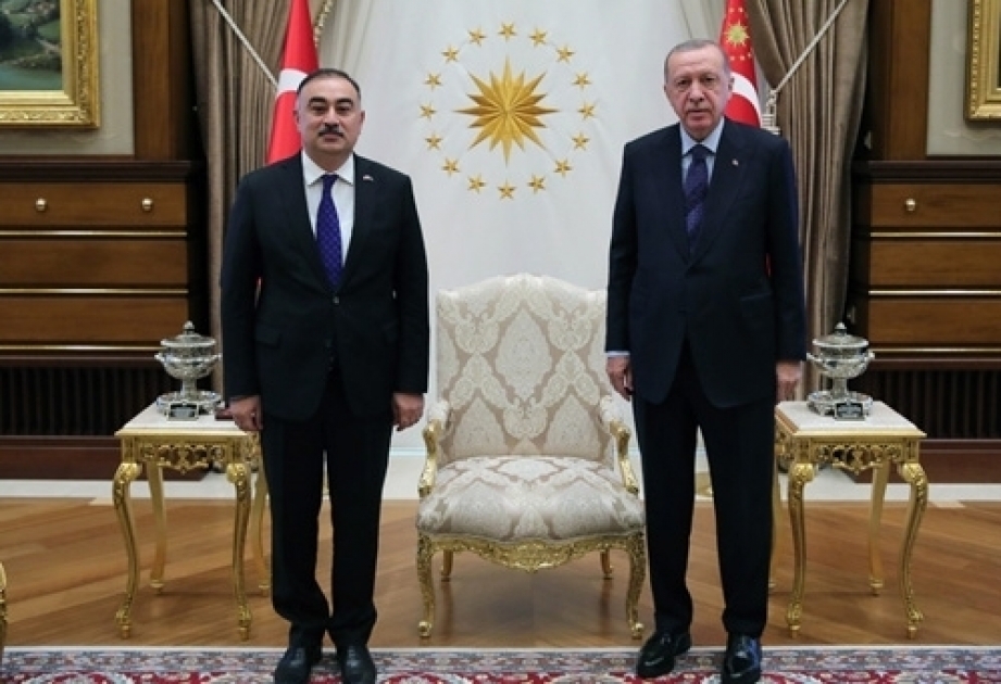 Aserbaidschanischer Botschafter überreicht sein Beglaubigungsschreiben Präsident Recep Tayyip Erdogan