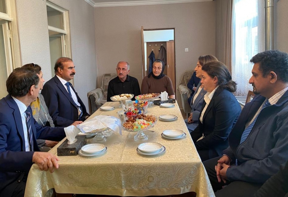 Pakistanlı rektor Şamaxıda şəhid ailəsini ziyarət edib