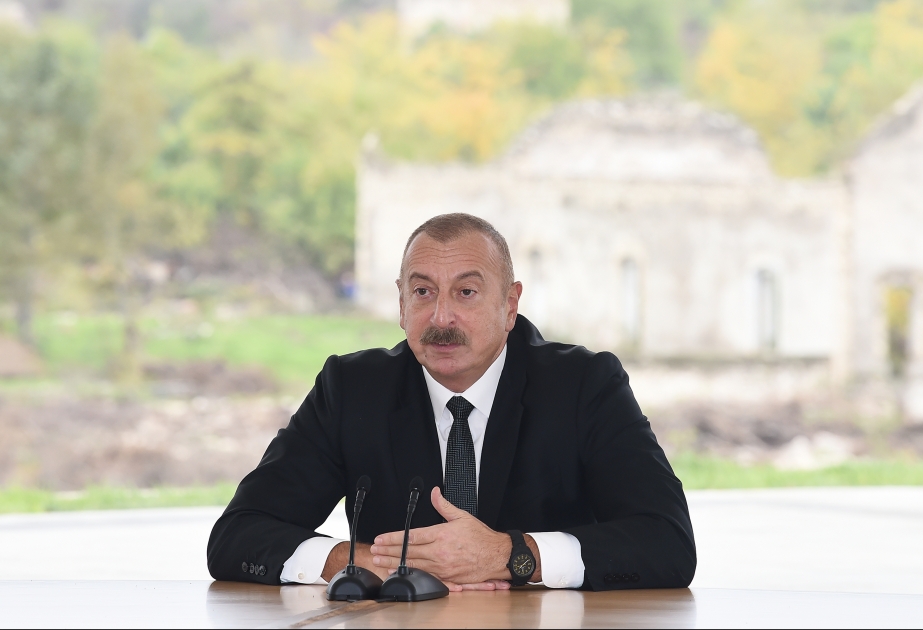 Президент Азербайджана: Мы восстановим город Физули и села Физулинского района
