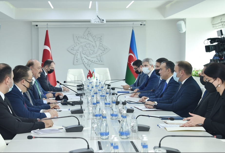 Əmək və əhalinin sosial müdafiəsi naziri Sahil Babayev türkiyəli həmkarı ilə görüşüb