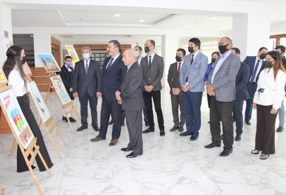Sabirabadda “Müstəqilliyimiz əbədidir!” adlı rəsm sərgisi açılıb