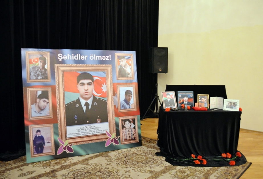 Şəhid baş leytenant Telman Ələkbərovun xatirəsi anılıb