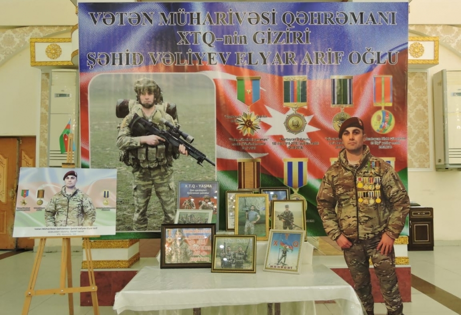Qobustanın Sədəfli kəndində şəhidin barelyefi açılıb
