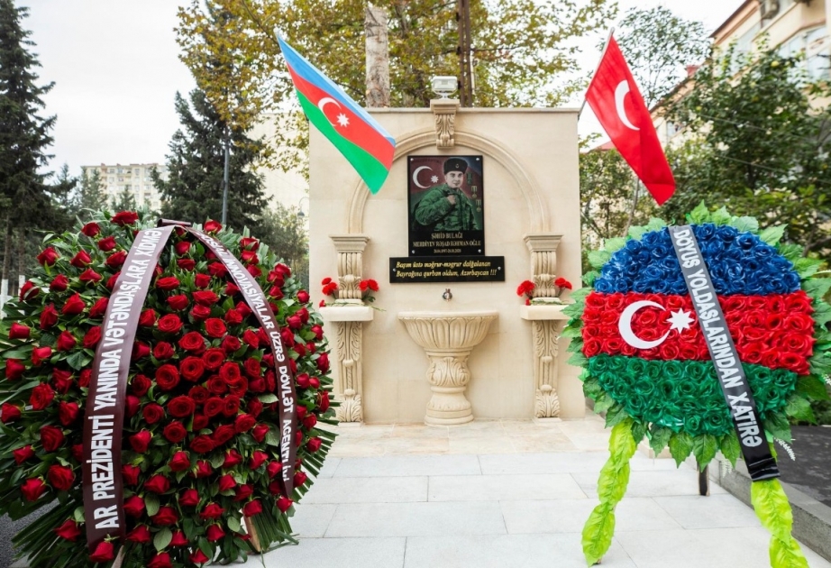 Şəhid Rəşad Mehdiyevin adına inşa edilən bulaq istifadəyə verilib