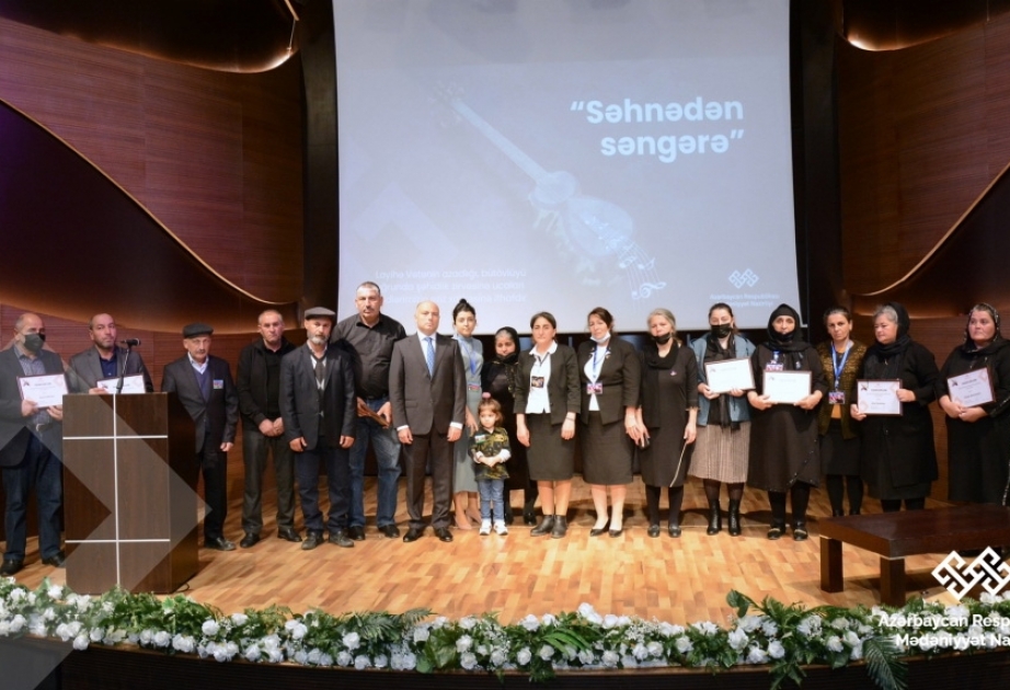 Mədəniyyət naziri şəhid mədəniyyət işçilərinin ailə üzvləri ilə görüşüb