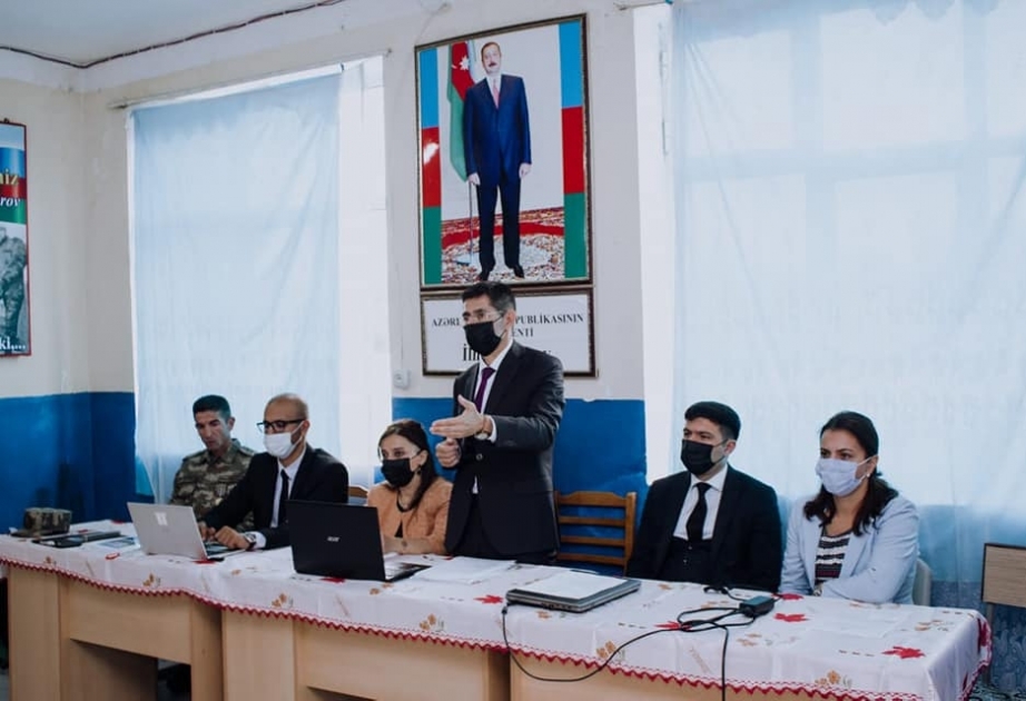 Füzuli rayonunun “Qayıdış” qəsəbə tam orta məktəbində mina təhlükəsizliyi ilə bağlı təlim keçirilib