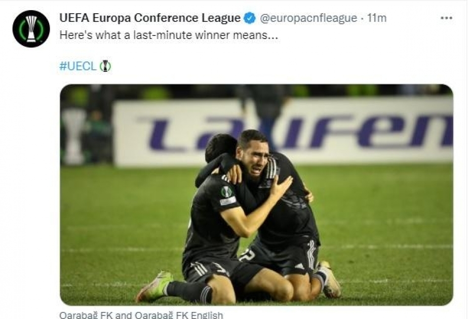 UEFA “Qarabağ” ilə bağlı növbəti dəfə paylaşım edib