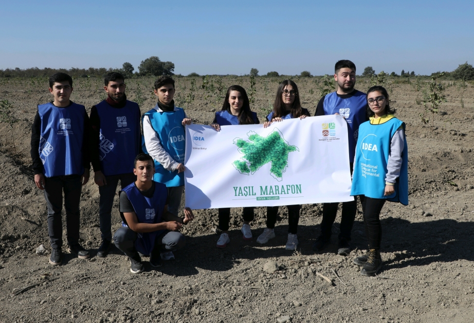 “Yaşıl Marafon” çərçivəsində Ağdaşda 2500 ağac əkilib
