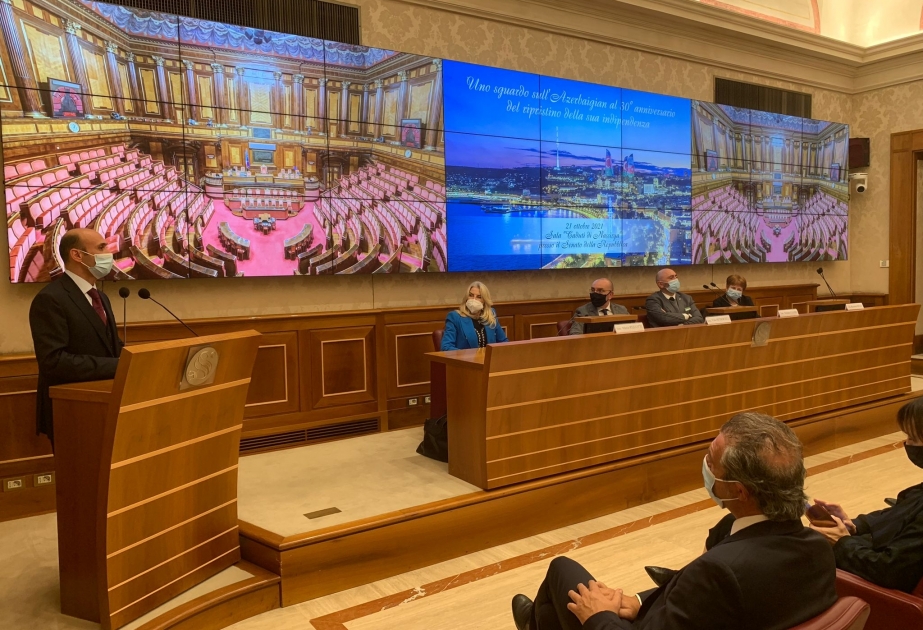 İtaliya Senatında Azərbaycanın dövlət müstəqilliyinin bərpasının 30-cu ildönümü ilə bağlı mətbuat konfransı keçirilib VİDEO