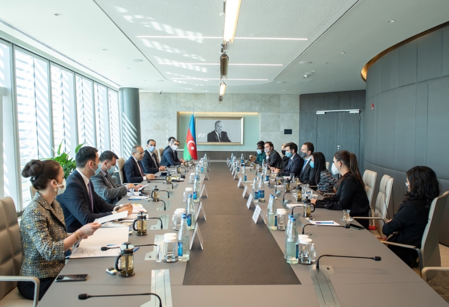 İqtisadiyyat naziri Atlantik Şurası Millenium Liderlik Proqramının məzunlarının suallarını cavablandırıb