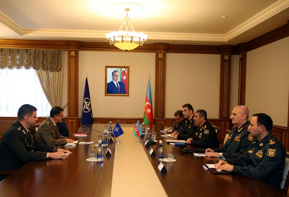 Azərbaycanın müdafiə naziri NATO-nun nümayəndəsi ilə görüşüb