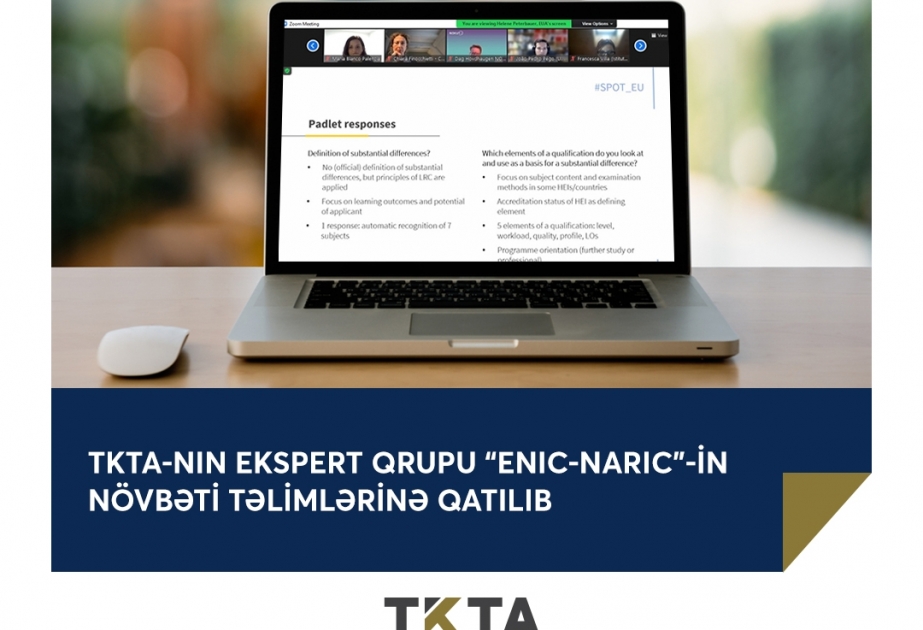Təhsildə Keyfiyyət Təminatı Agentliyinin ekspert qrupu “ENIC-NARIC”ın növbəti təlimlərinə qatılıb