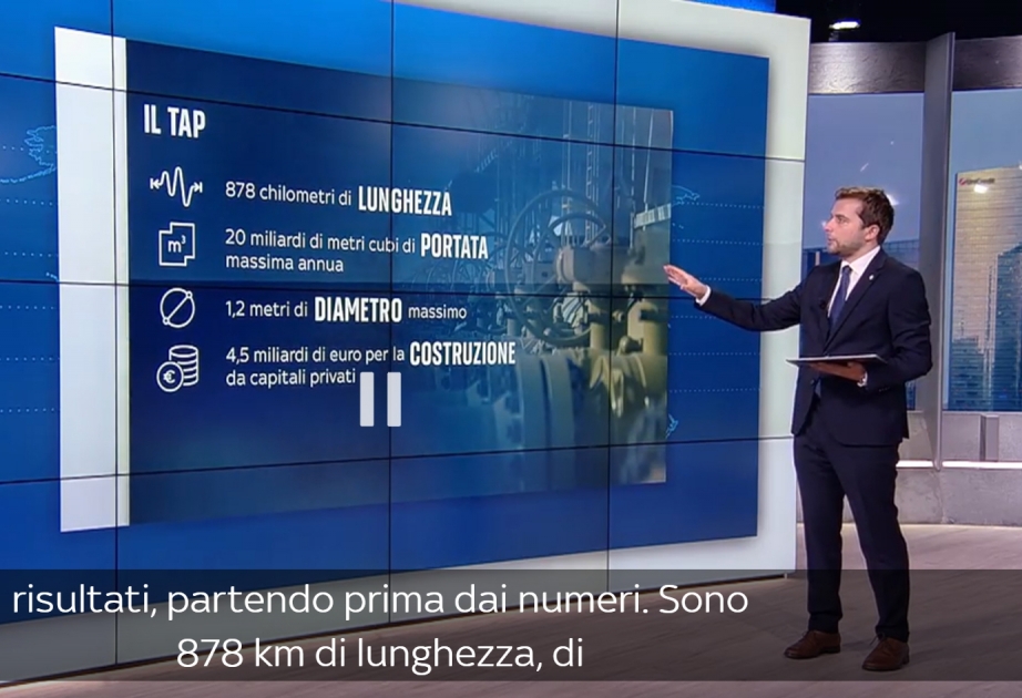 İtaliyanın “Sky TG24” xəbər kanalında TAP təbii qaz boru kəmərinin əhəmiyyətindən danışılıb