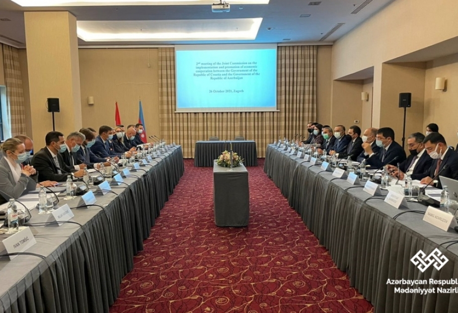 Azərbaycan və Xorvatiya arasında iqtisadi əməkdaşlıq üzrə birgə Hökumətlərarası Komissiyasının növbəti iclası keçirilib