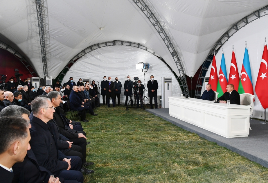 Les présidents azerbaïdjanais et turc font une déclaration conjointe à la presse VIDEO