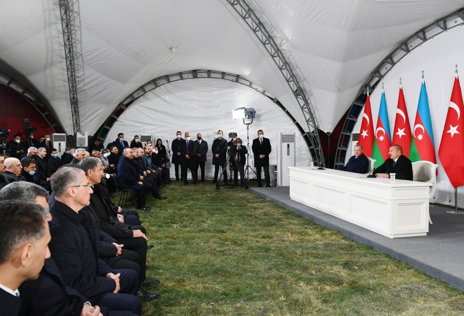 Azerbaijani, Turkish presidents made joint press statements VIDEO