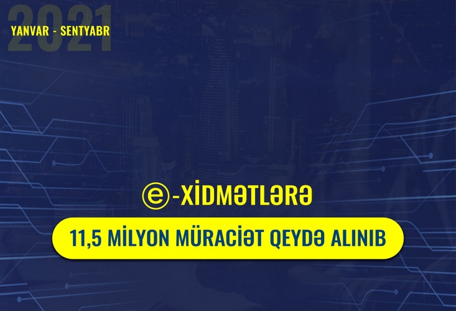 Yanvar-sentyabr aylarında Əmək və Əhalinin Sosial Müdafiəsi Nazirliyinin e-xidmətlərinə 11,5 milyon müraciət qeydə alınıb