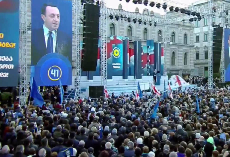 Hakim “Gürcü Arzusu” Partiyası Tbilisidə izdihamlı mitinq keçirir