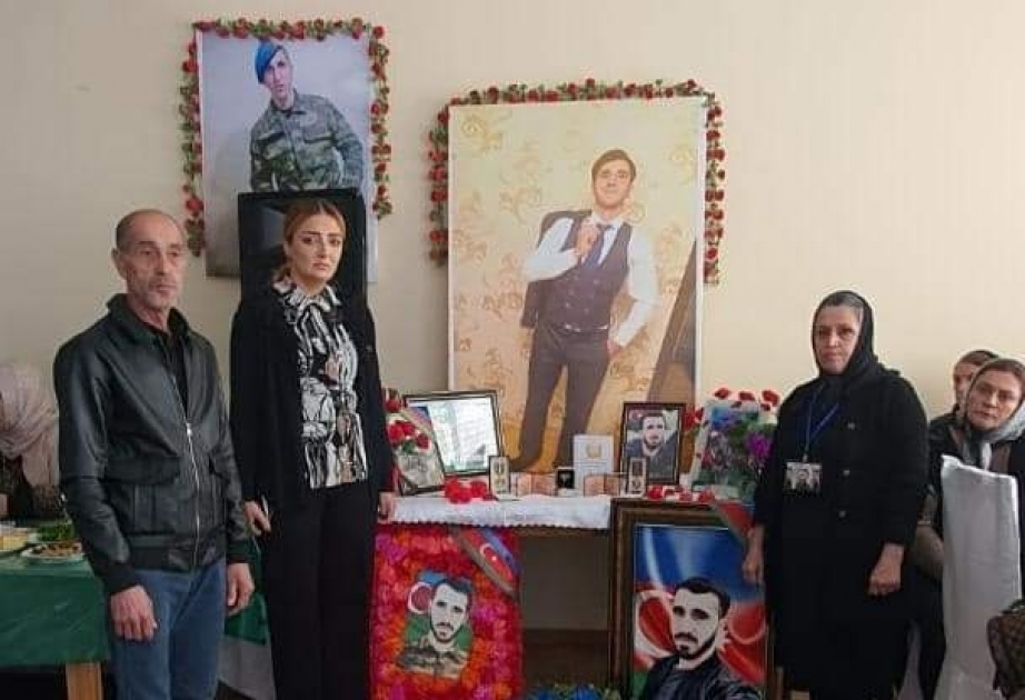 Nizami rayonunda Vətən müharibəsi şəhidlərinin ailələri ziyarət olunub