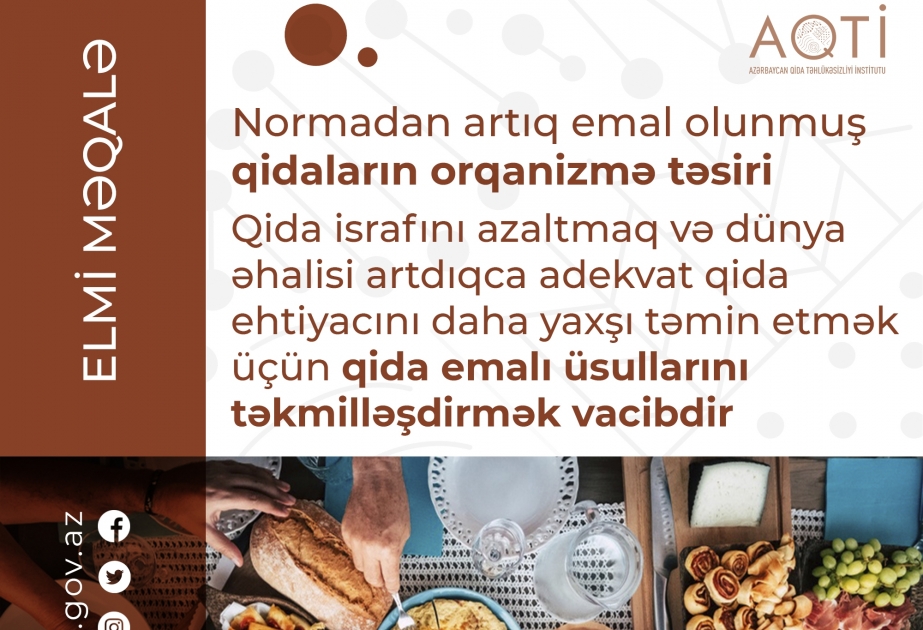 Normadan artıq emal olunmuş qidaların orqanizmə təsiri