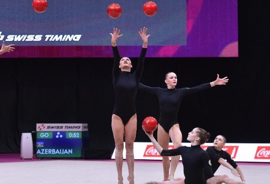 Bədii gimnastika üzrə qrup hərəkətləri komandamız dünya çempionatının finalına yüksəlib
