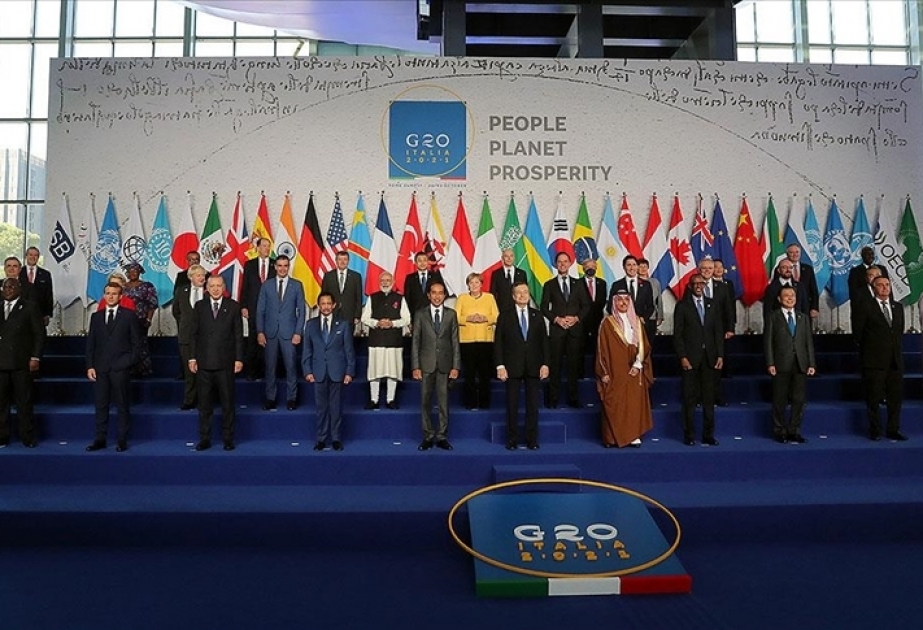 Türkiyə Prezidenti Rəcəb Tayyib Ərdoğan Romada G20 ölkələrinin liderləri ilə müzakirələr aparıb