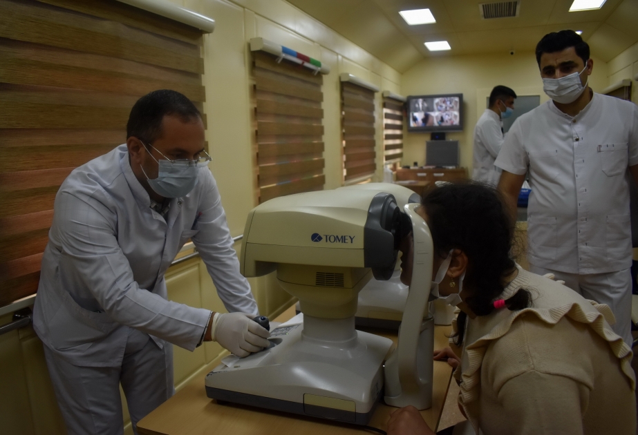 Milli Oftalmologiya Mərkəzinin Dəmir yolu Səyyar Klinikası Astara şəhərində tibbi aksiya keçirir