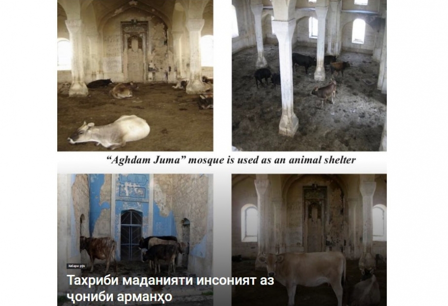 Tacikistan portalı insanlıq əleyhinə yönələn erməni vandalizmindən yazıb