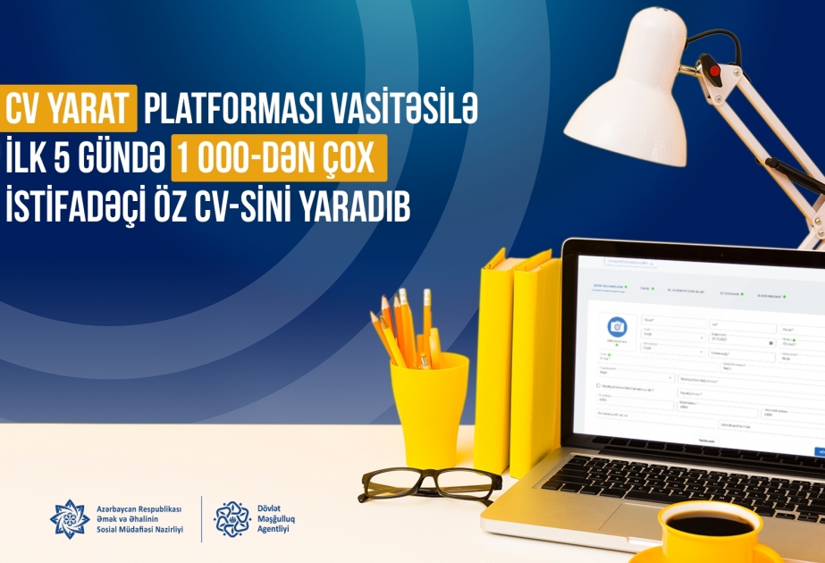CV yarat platforması vasitəsilə ilk 5 gündə 1 000-dən çox istifadəçi öz CV-sini yaradıb