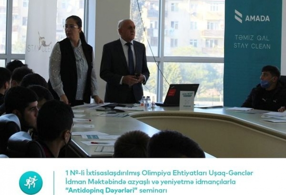 Azyaşlı və yeniyetmə idmançılar üçün “Antidopinq dəyərləri” seminarı keçirilib