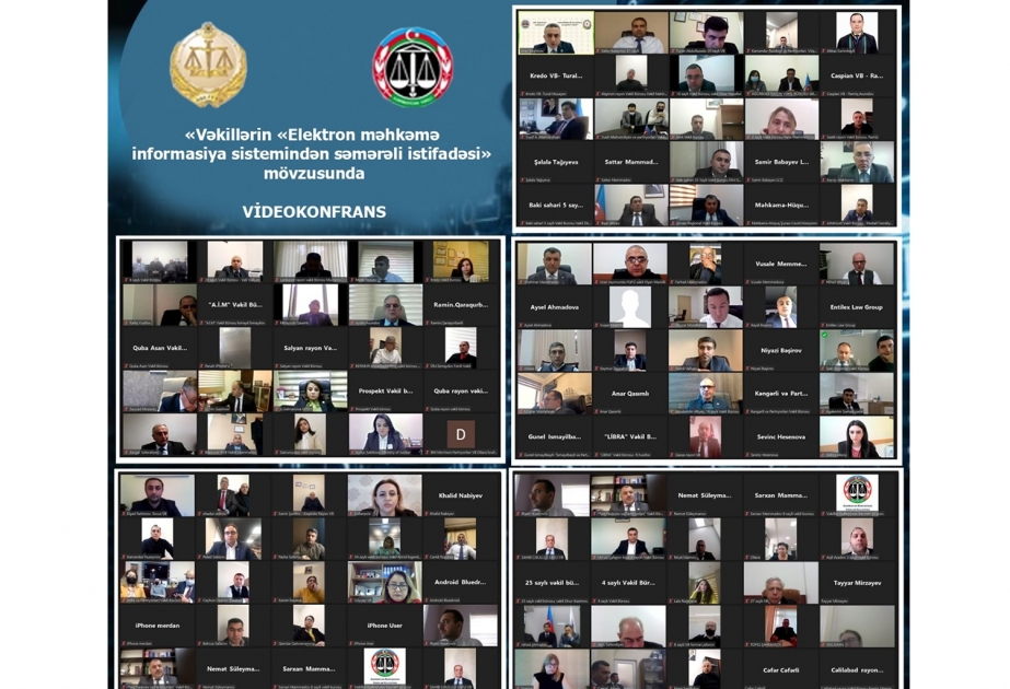 “Vəkillərin “Elektron məhkəmə” informasiya sistemindən səmərəli istifadəsi” mövzusunda videokonfrans keçirilib