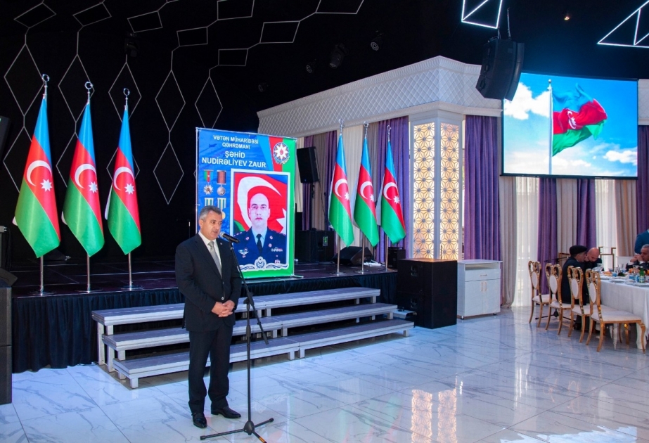 Təyyarəni düşmənin hərbi bazasına çırparaq çoxlu erməni hərbçisini məhv edən şəhid pilotun anım mərasimi keçirilib