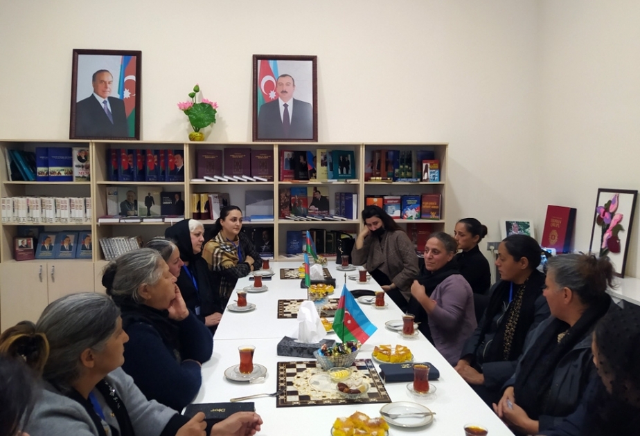 Beyləqanda şəhid anaları və bacıları ilə görüş olub