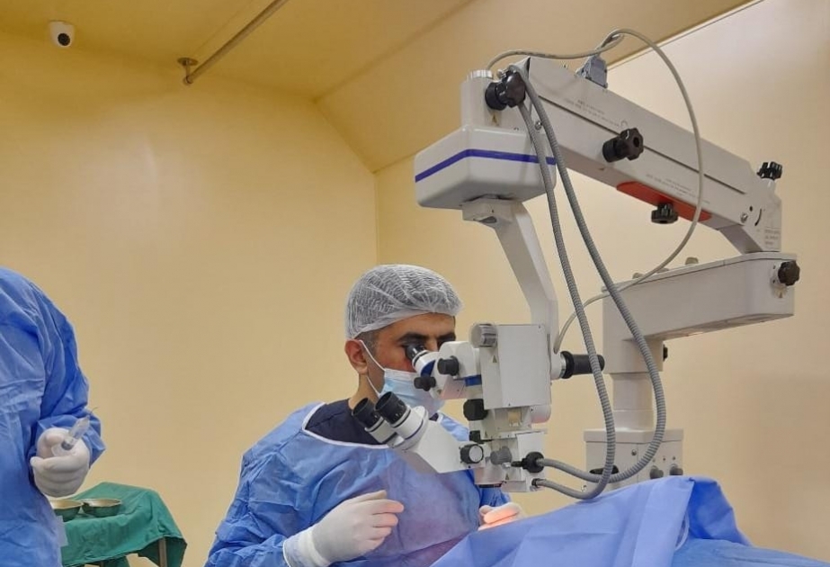 Milli Oftalmologiya Mərkəzinin Dəmiryol Səyyar Klinikasının keçirdiyi aksiyada 100-ə yaxın vətəndaş müayinə olunub