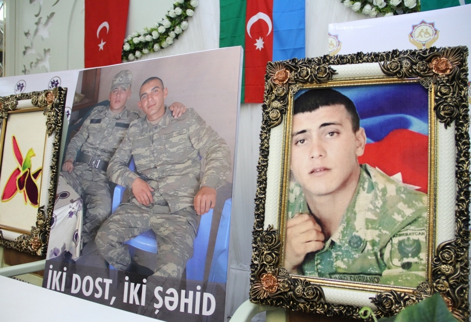 Gəncədə şəhid Vahid Qurbanovun xatirəsi anılıb