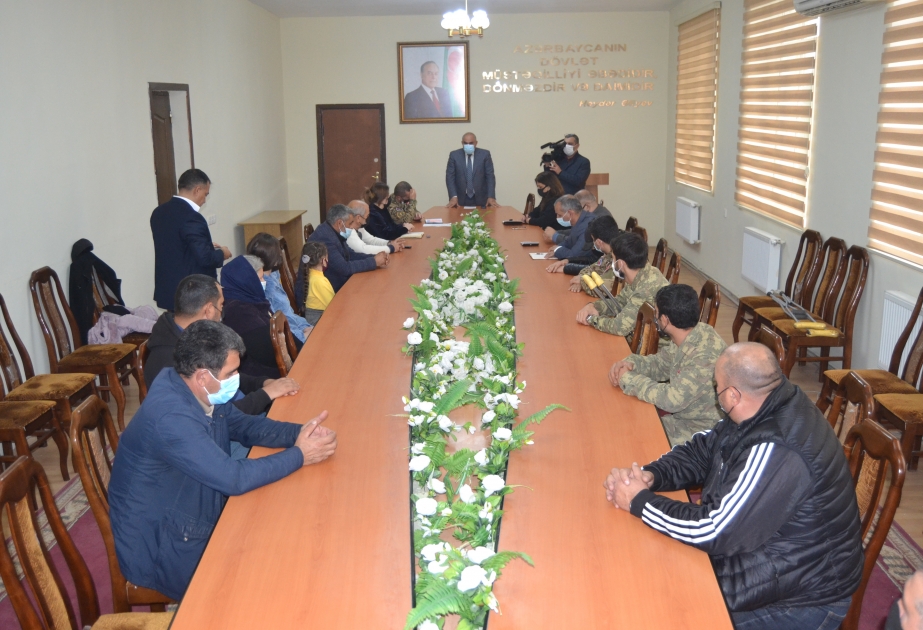 Zərdabda Vətən müharibəsi şəhidlərinin ailə üzvləri və qazilərlə görüş olub