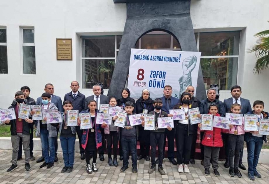 Kürdəmirdə Zəfər Gününə həsr edilən şahmat turnirinin qalibləri mükafatlandırılıblar