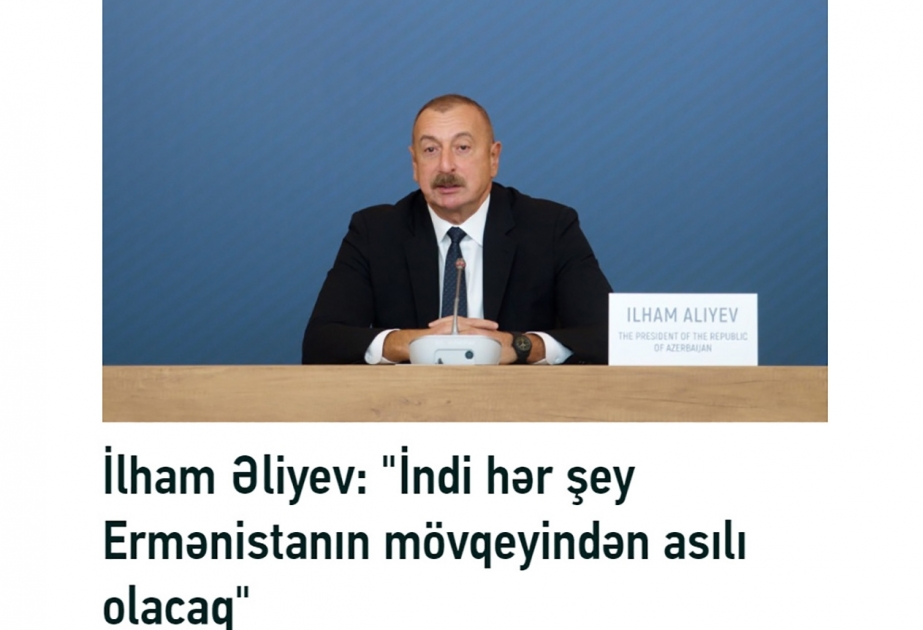 Gürcüstan KİV-də Azərbaycan Prezidentinin Qlobal Bakı Forumundakı çıxışı ilə bağlı materiallar yerləşdirilib